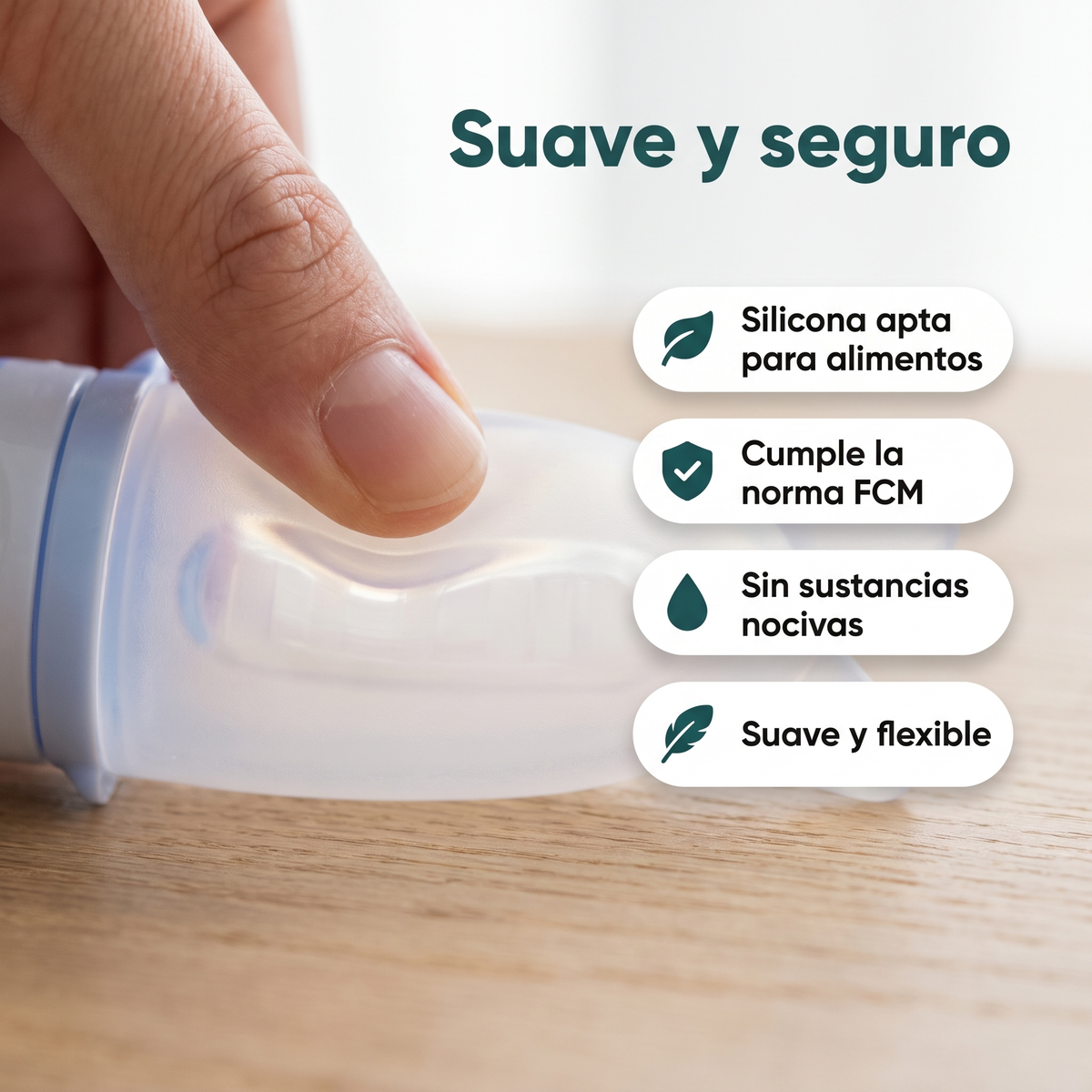 Silicona suave apta para alimentos