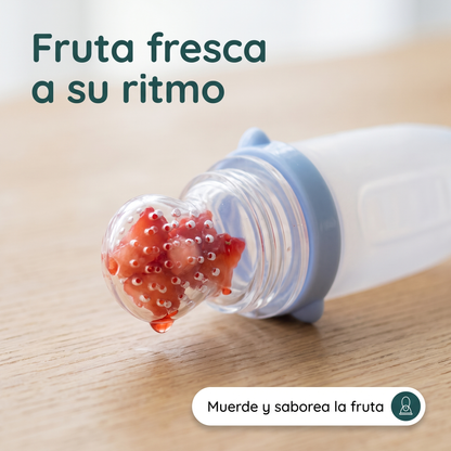 Cabezal de malla con fruta fresca