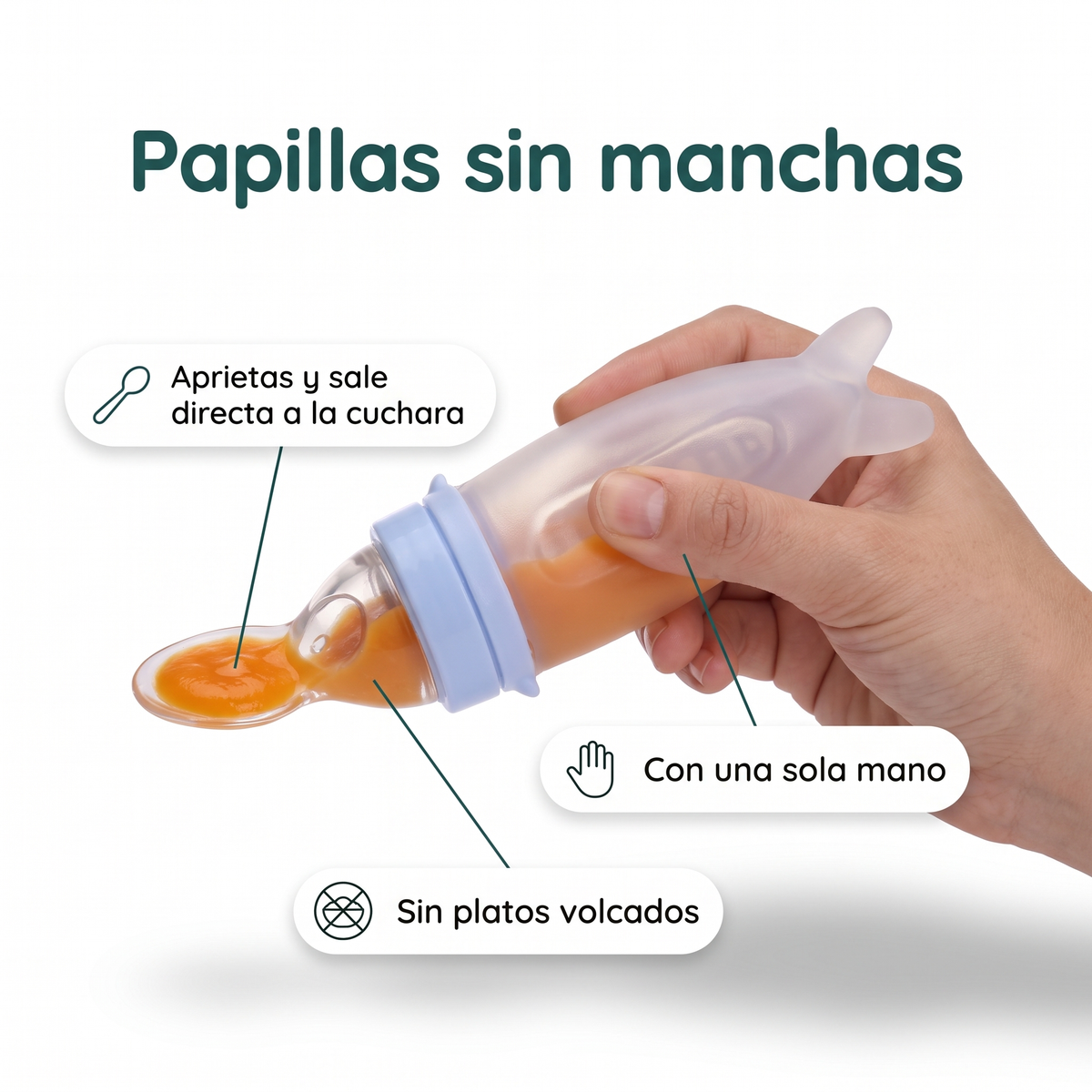 Cabezal cuchara: papillas sin manchas